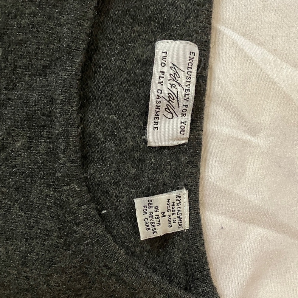 Lord & Taylor Charcoal Cashmere Sweater
